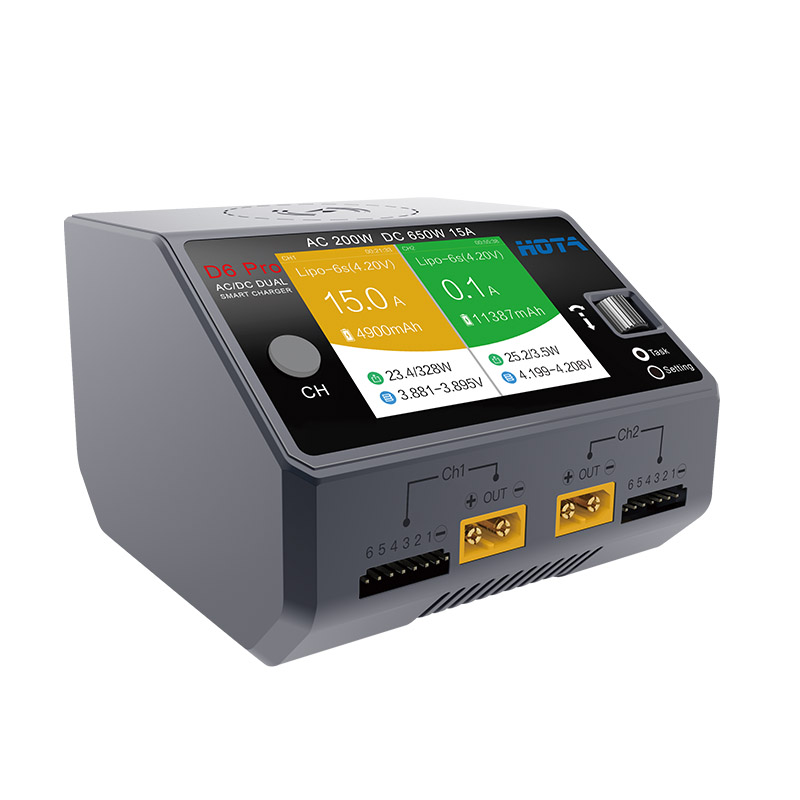 HOTA D6 Pro AC 200W / DC 650W  - đánh giá và giá Hota D6 Pro Dual Lipo Charger