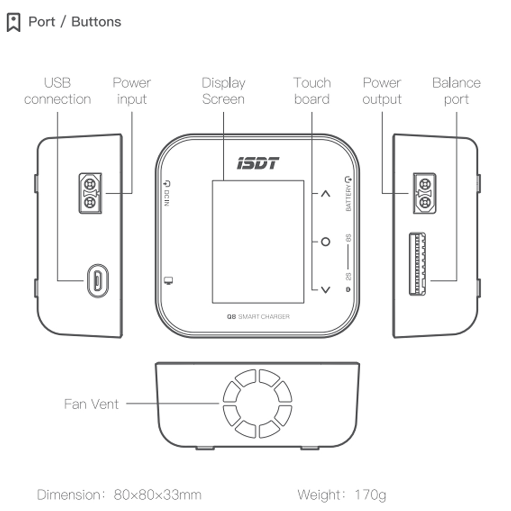 ISDT Air8 500W 20A 2-8S /Q8 MA - đánh giá và giá Isdt Air8 8S Lipo Charger