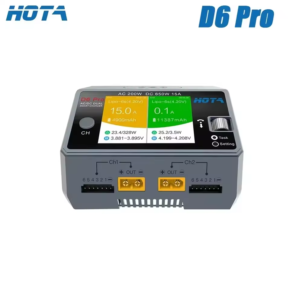 Original HOTA D6 Pro AC 200W D - đánh giá và giá Hota D6 Pro Dual Lipo Charger