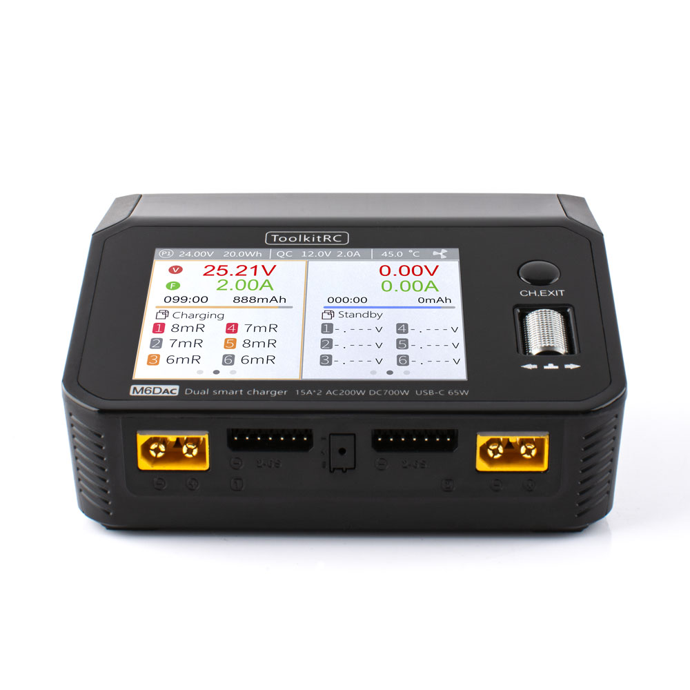 ToolkitRC M6DAC AC 200W DC 700 - đánh giá và giá Toolkitrc M6Dac Smart Charger