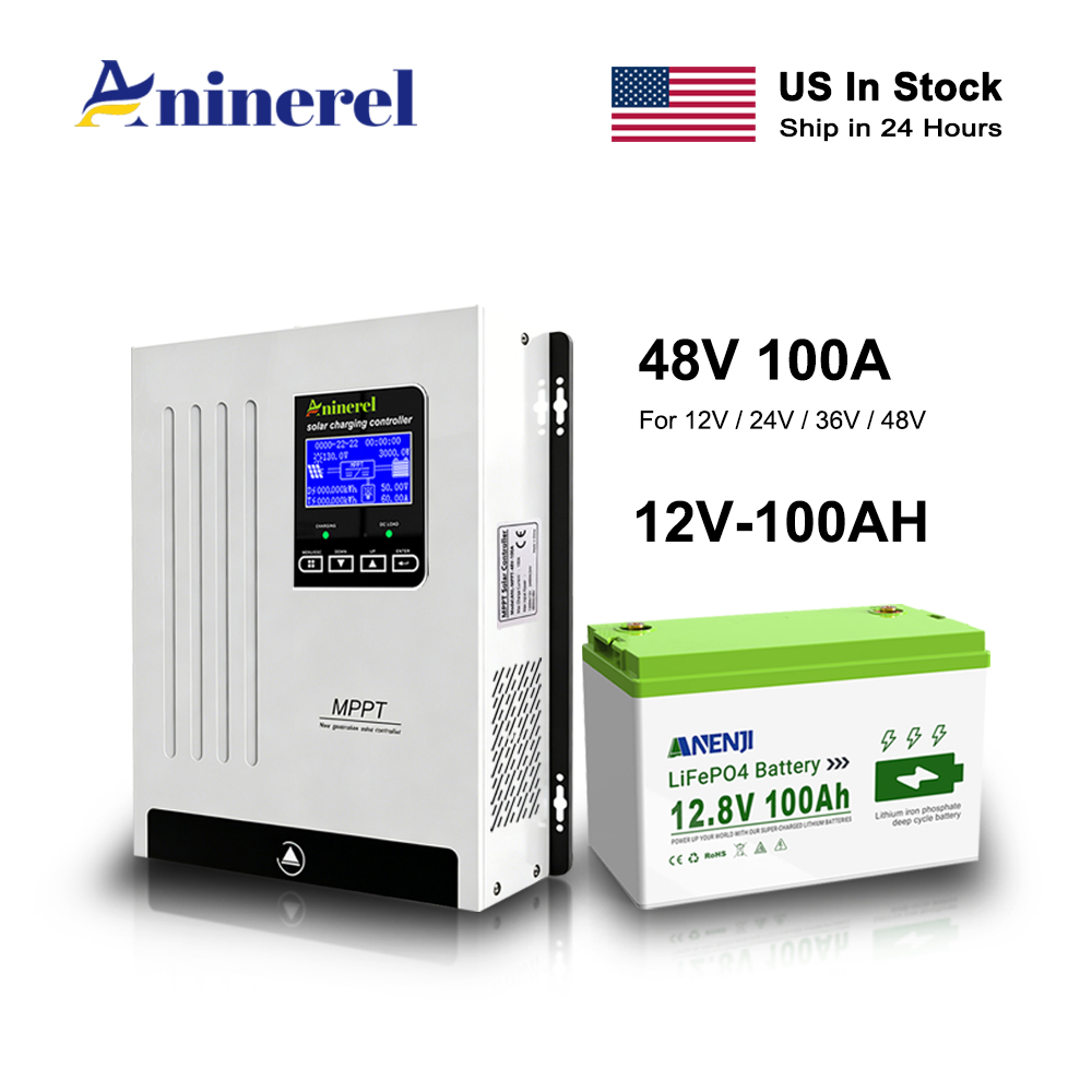 Aninerel 100A Solar Charge Con - đánh giá và giá Lifepo4 12V 100Ah Bms Bluetooth