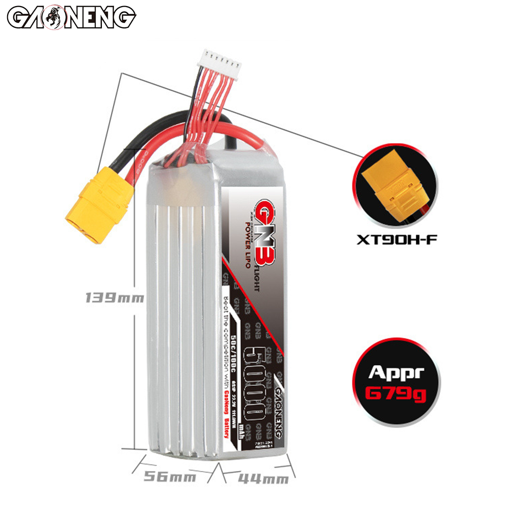 Original GNB 5000mAh 6S 22.2V  - đánh giá và giá 6S Lipo Battery 22.2V 5000Mah