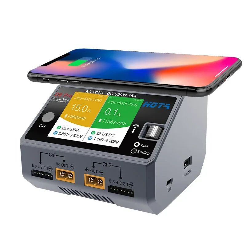 HOTA D6 Pro 650W Dual Channel  - đánh giá và giá Hota D6 Pro Dual Lipo Charger
